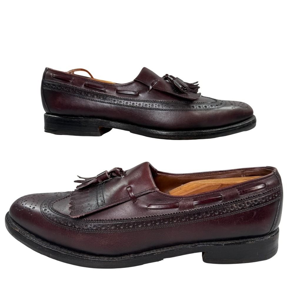Allen Edmonds‎ Arlington Tassel Loafers Men's 9A Oxblood Burgundy Made USA 3777